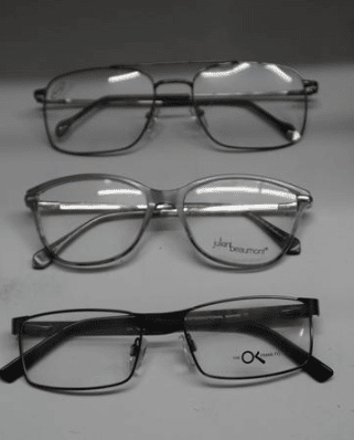 3 example glasses with prescription lenses placed by South Devon Optical in the UK